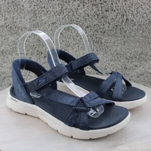 Skechers Hands Free Slip-Ins GoWalk Sandals Womens 7 Blue Comfort